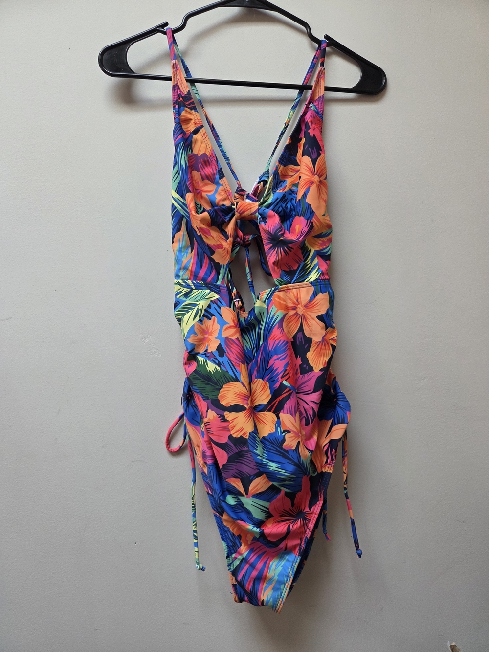 Tropical Floral One-Piece Swimsuit - Bright Multicolor